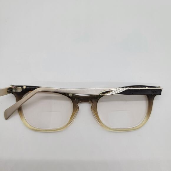 Vintage American Optical Aluminum Eyeglasses 46-20 Winged Feather Design & Case main image 7